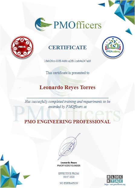 Certificado PMO-IG Blockchain
